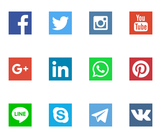 30 Social Networks vector logos (.eps) free download - 560 x 480 png 82kB