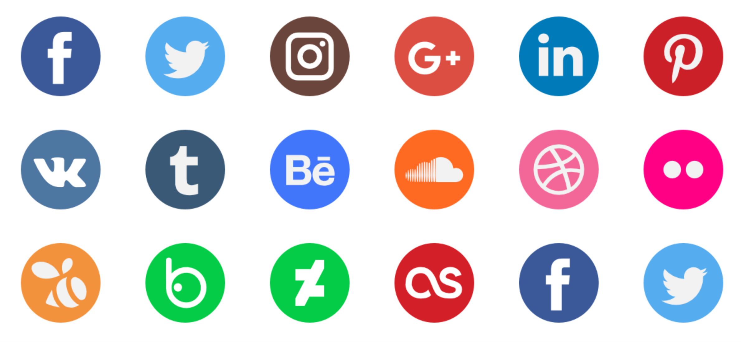Download 15 Social Network vector icons (eps + svg) for free download